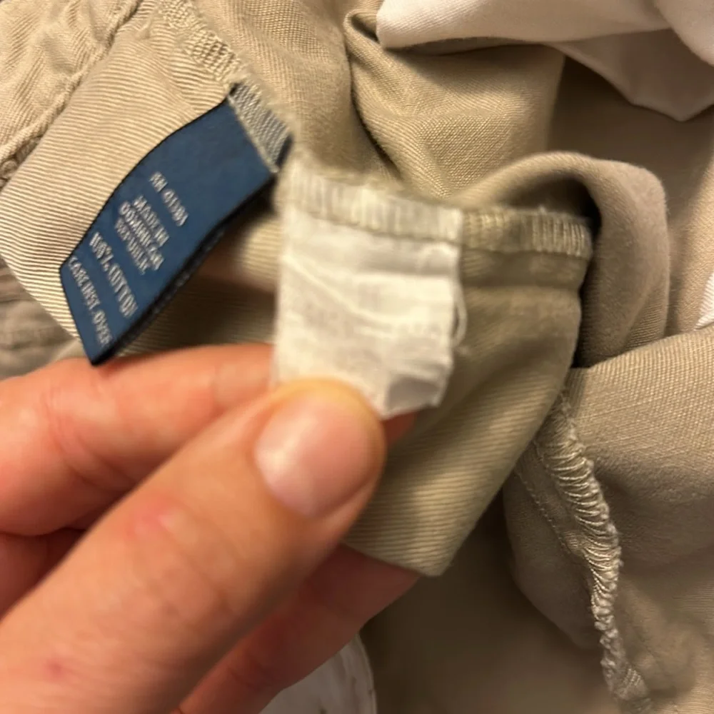 Polo by Ralph Lauren Khaki Pleated Cotton Shorts